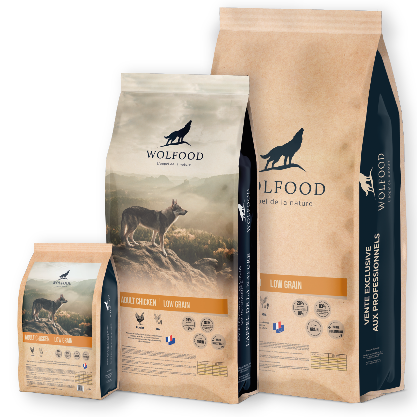 Wolfood Low.Grain pour chien, aliments professionnels pour chiens